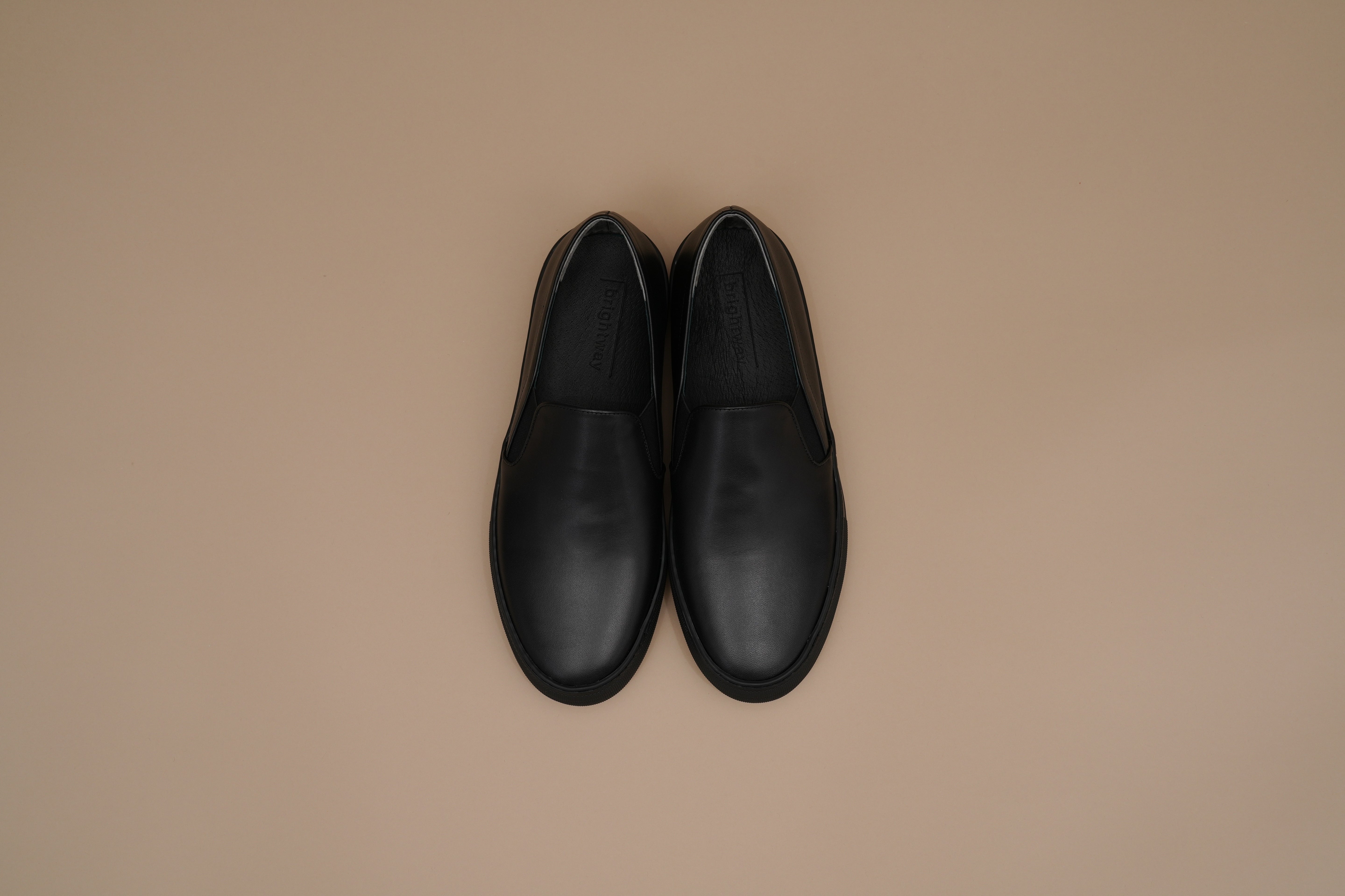 Leather slipp-on Men BR8001EVA Allblack