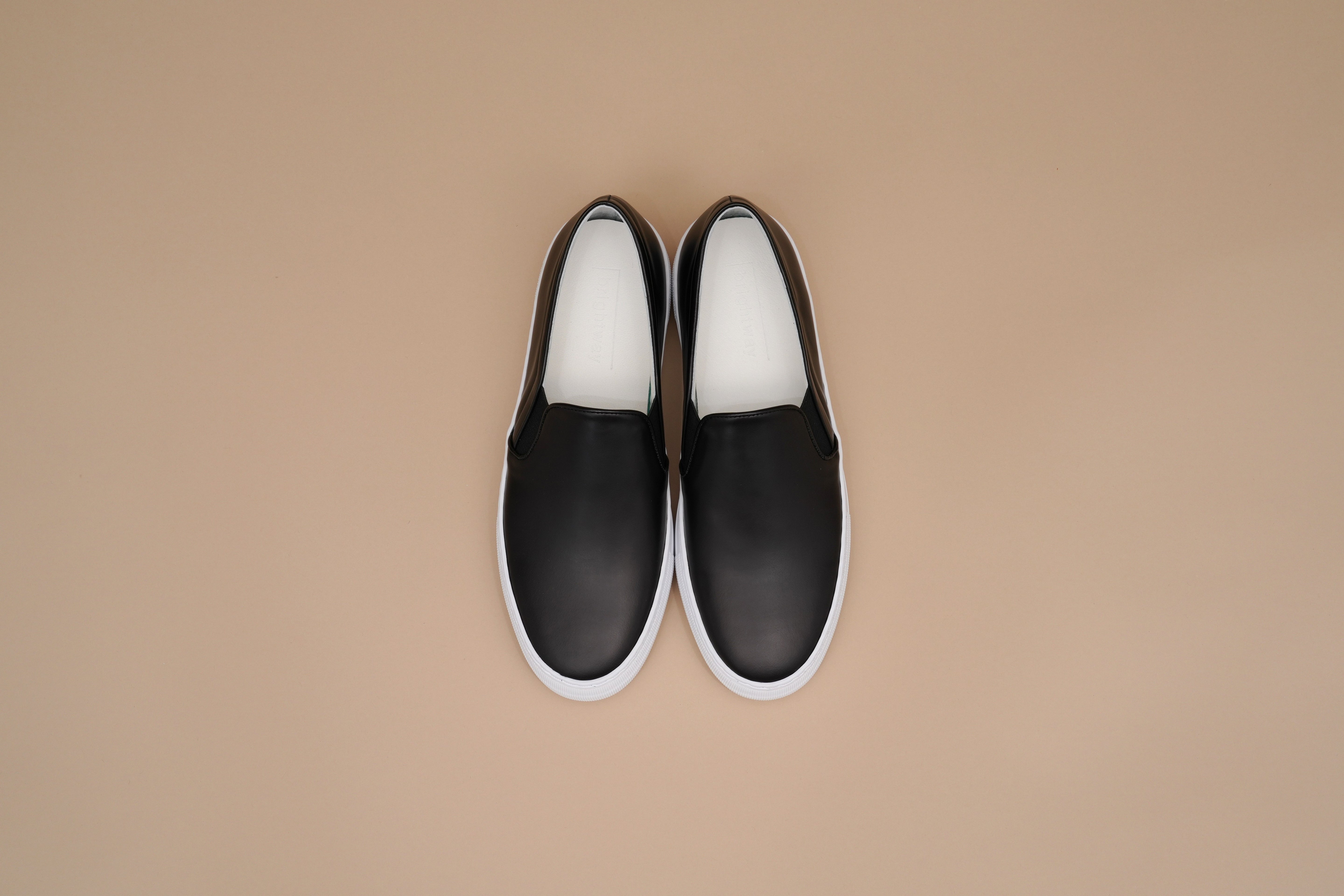 Leather slipp on Women BR8002EVA Black/White