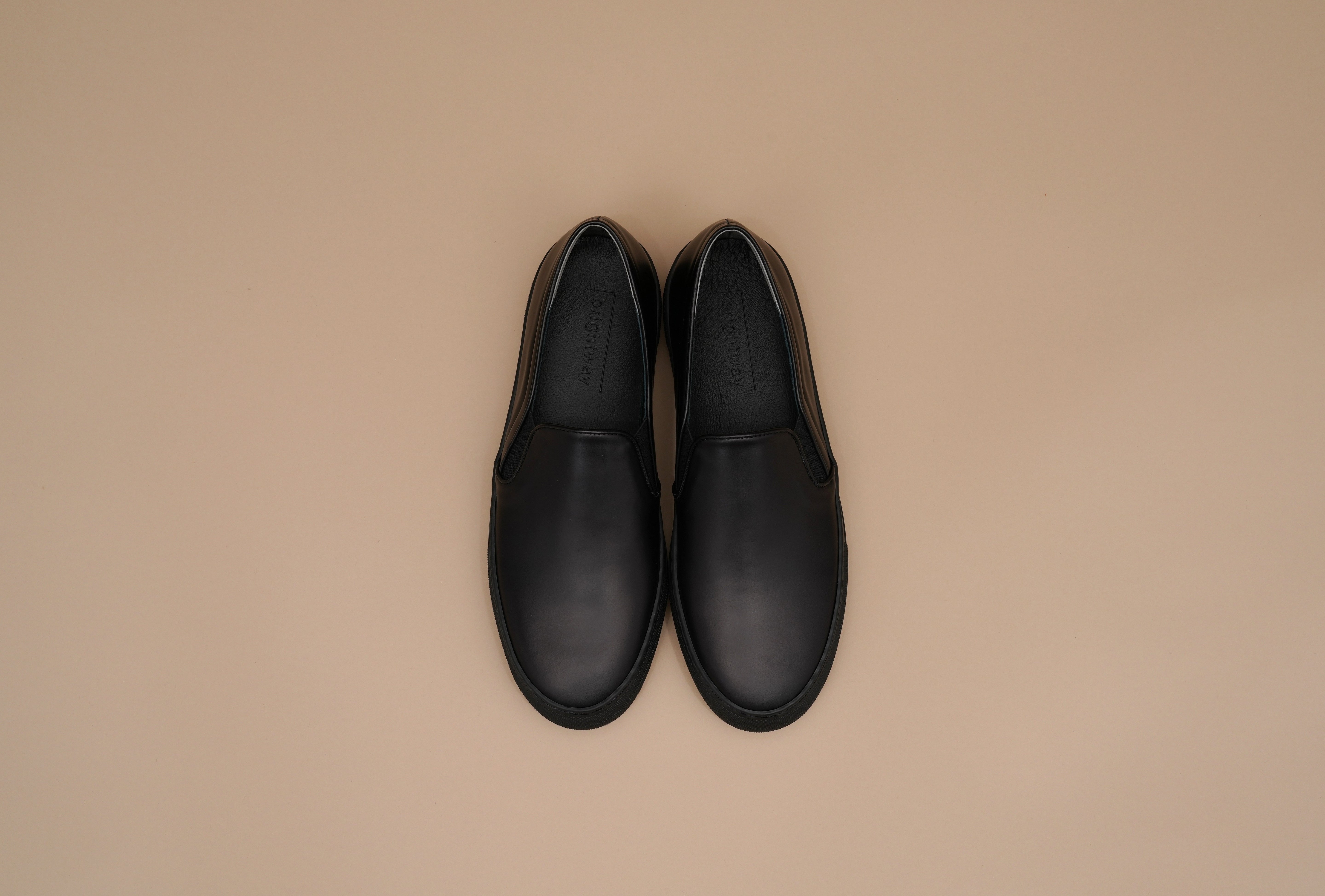 Leather slipp on Women BR8002EVA Allblack