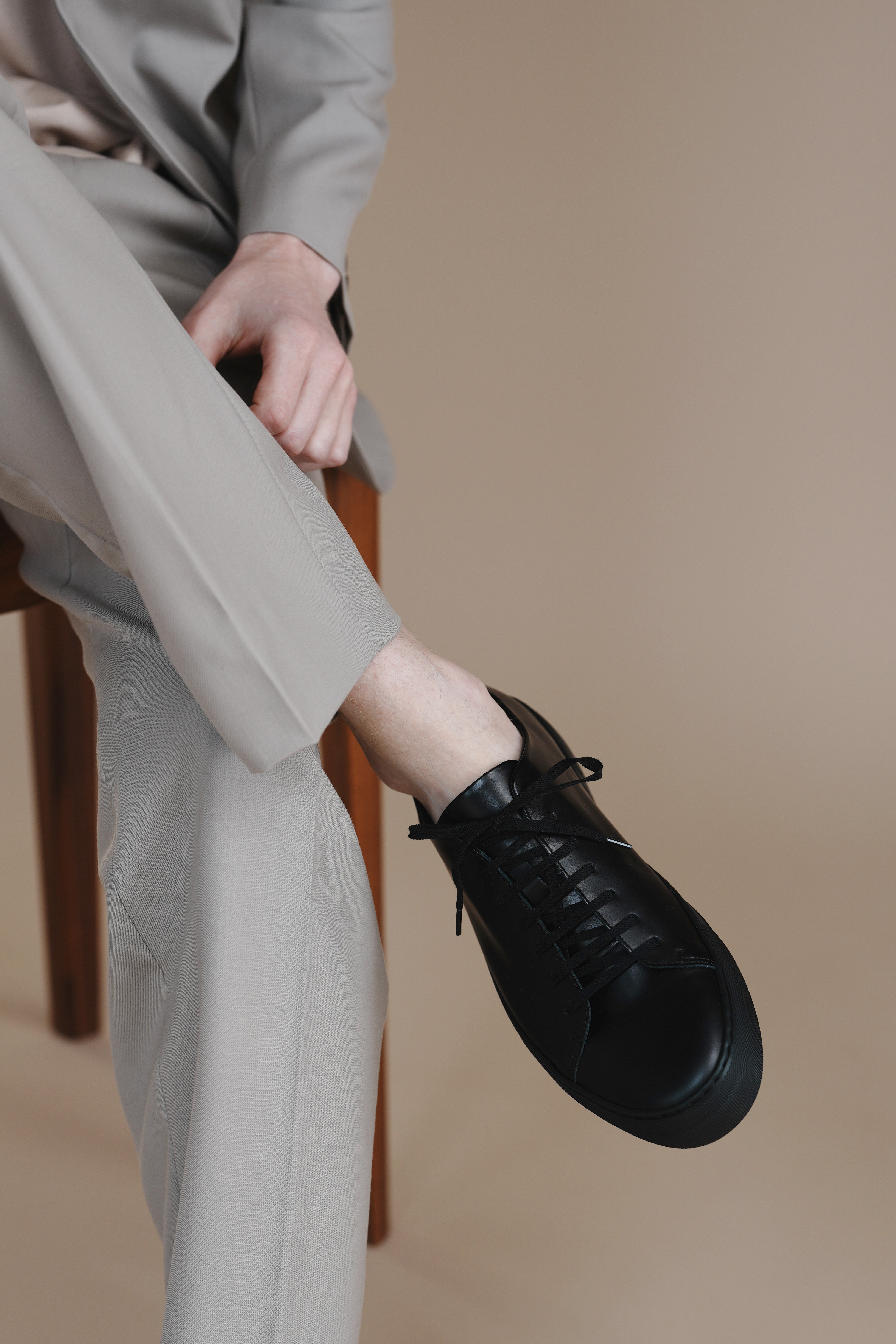 Leather sneakers Men BR7001EVA Allblack