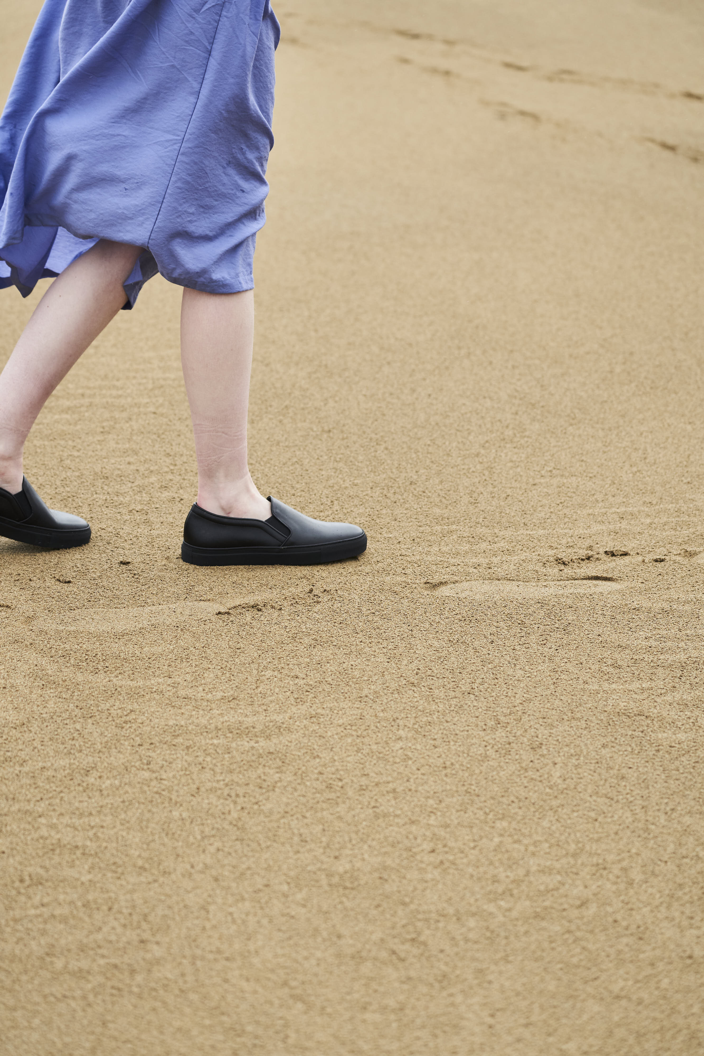 Leather slipp on Women BR6002 Allblack