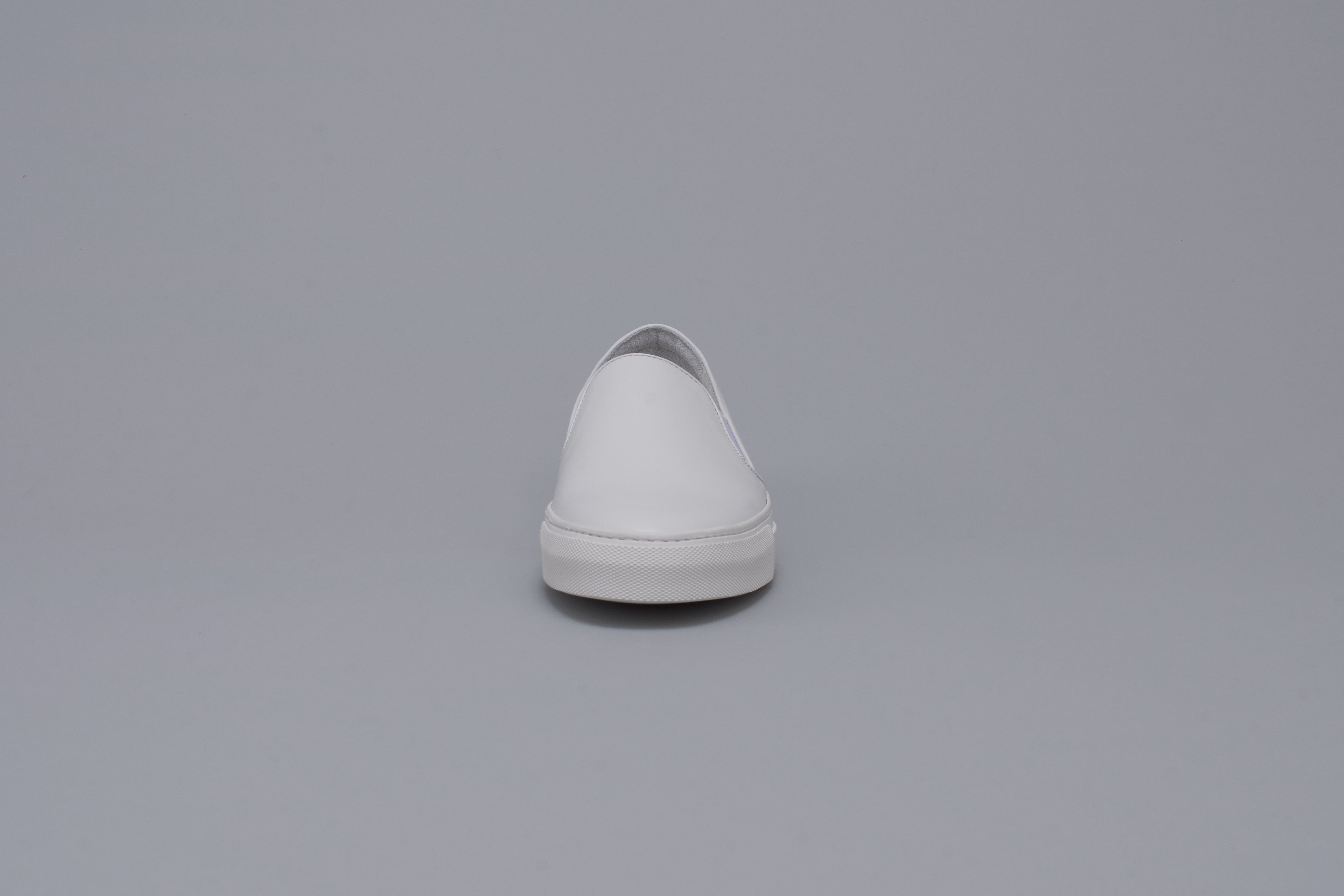 Leather slipp on Women BR6002 White