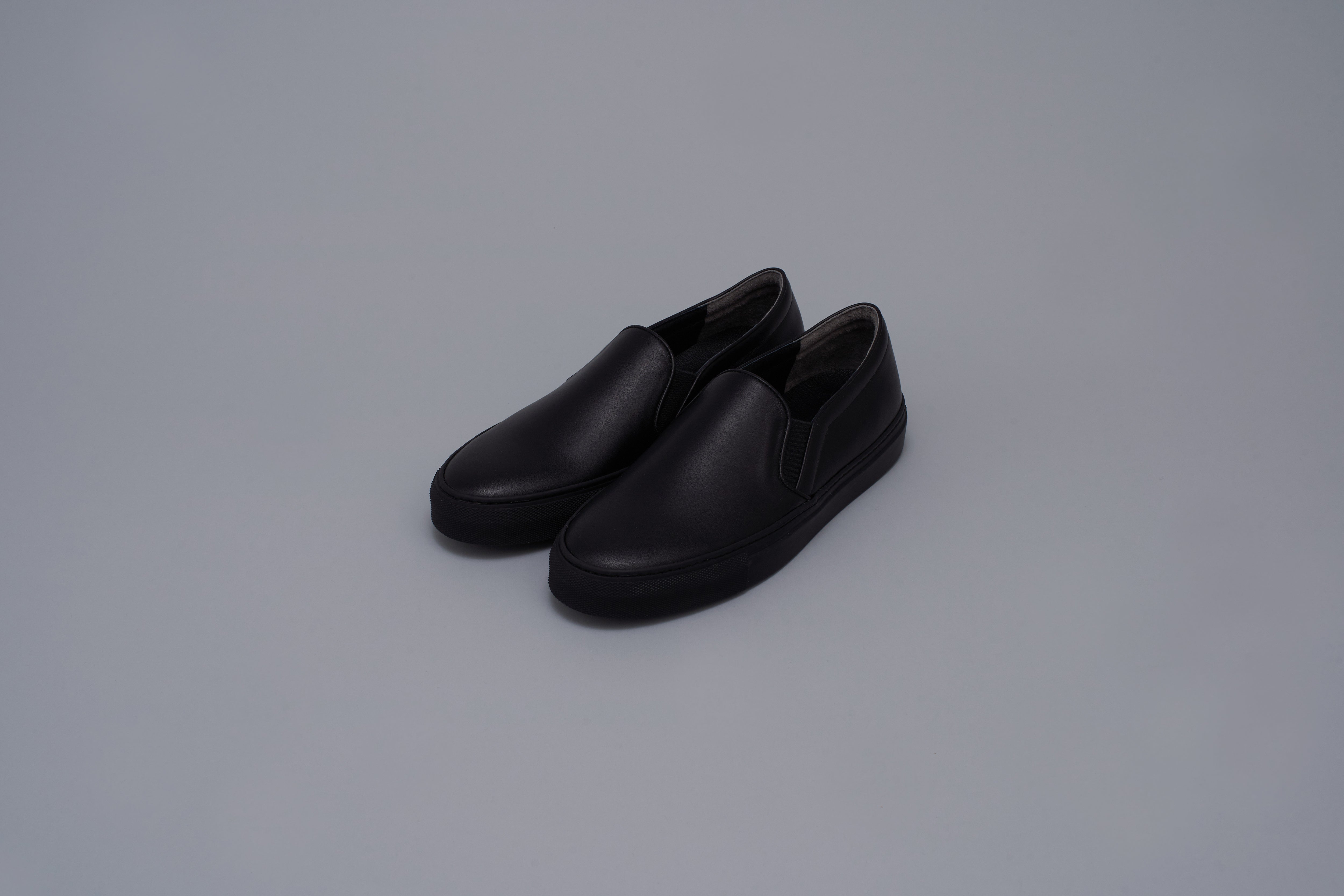 Leather slipp on Women BR6002 Allblack