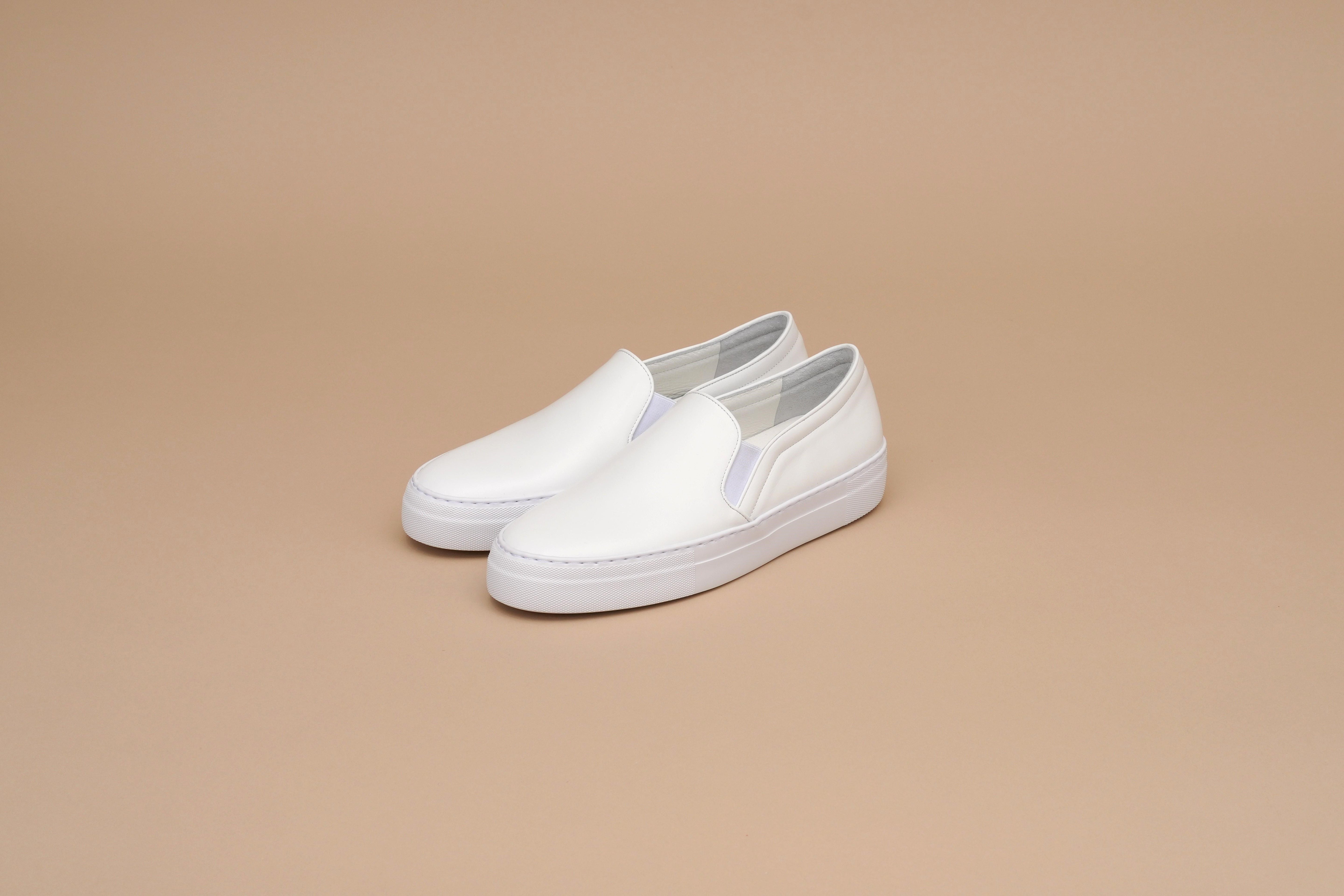 Leather slipp on Women BR8002EVA White