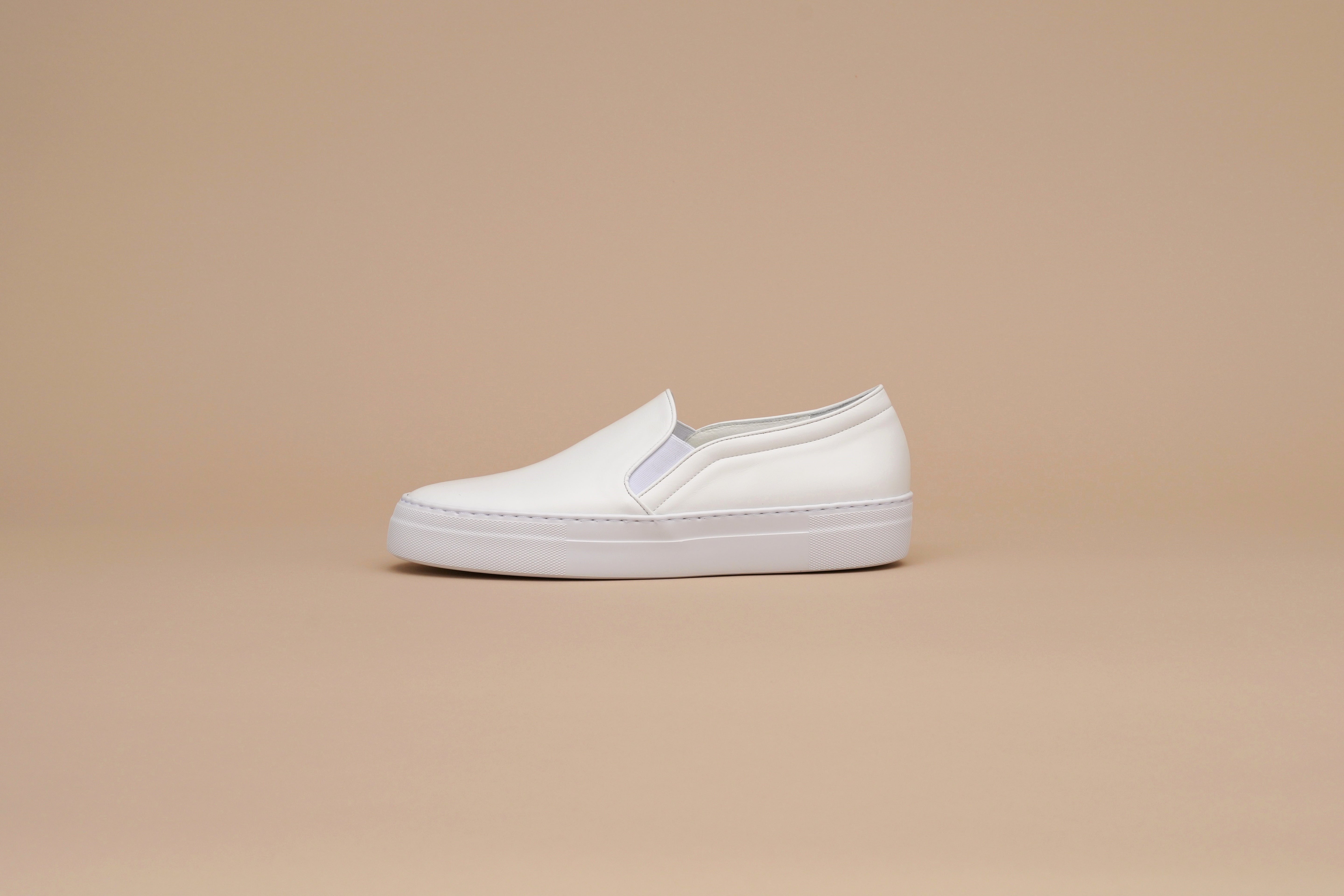 Leather slipp on Women BR8002EVA White