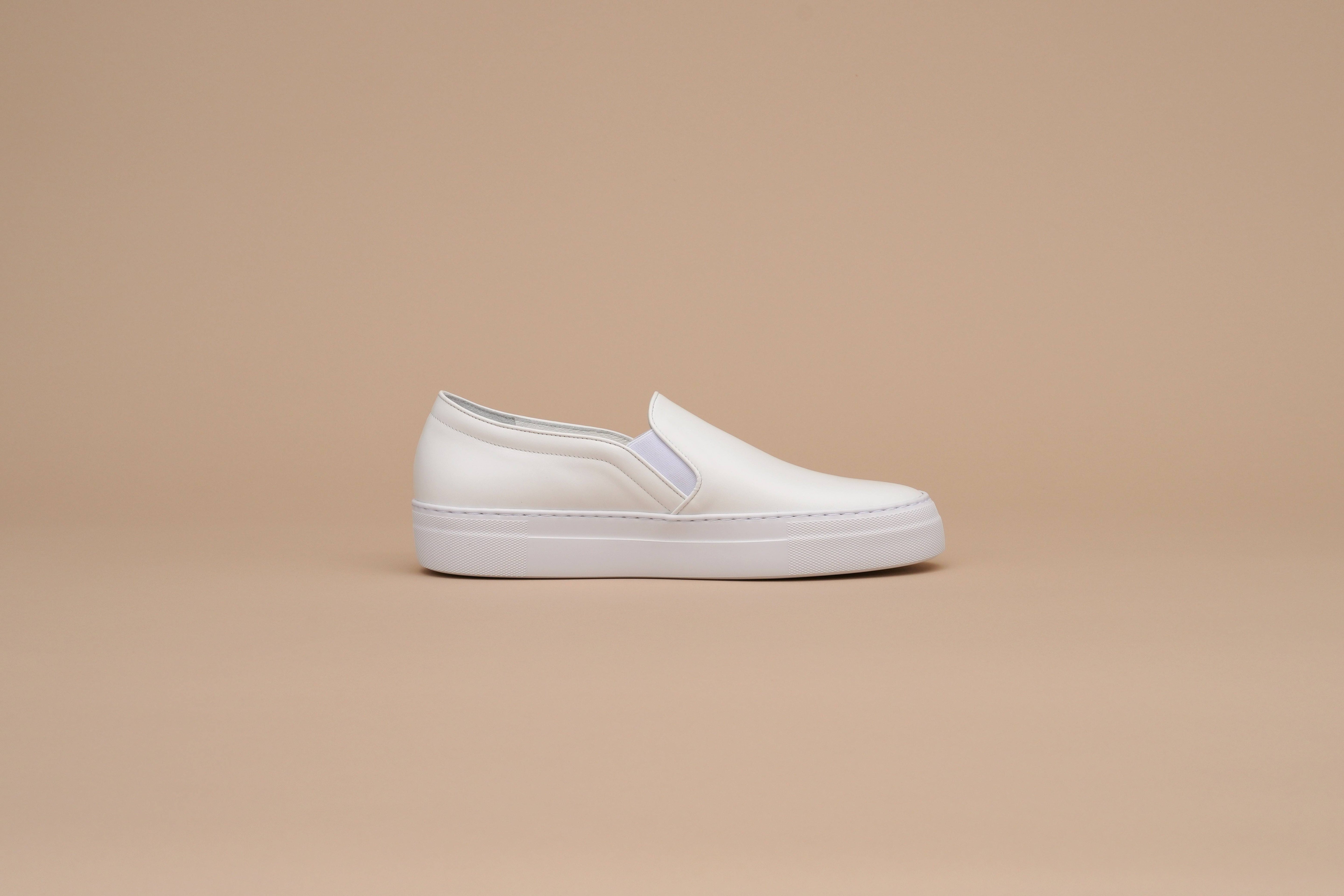 Leather slipp on Women BR8002EVA White